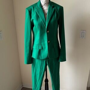 Fashion Nova green pantsuit w/ gold buttons